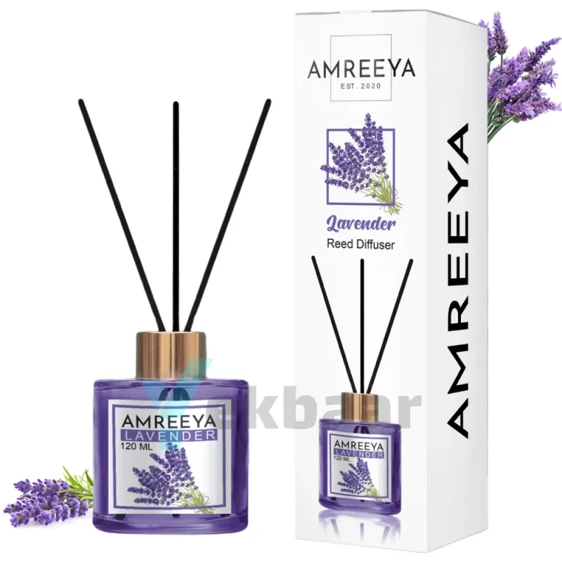 خوشبو کننده هوا آمریا Amreeya رایحه لوندر Lavender اسطوخودوس حجم 120ml