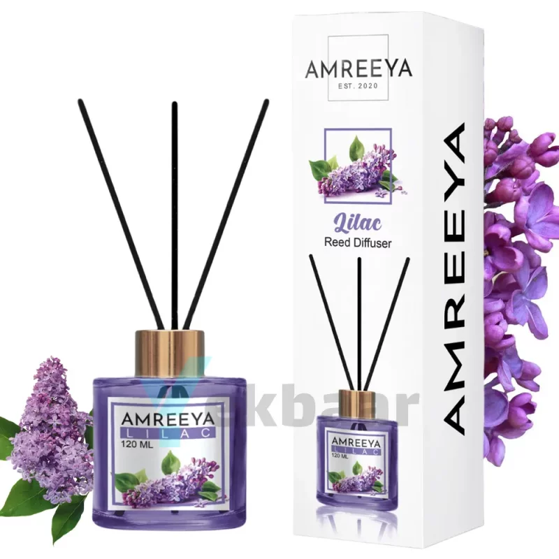 خوشبو کننده هوا آمریا Amreeya رایحه یاس بنفش Lilac لیلاک حجم 120ml
