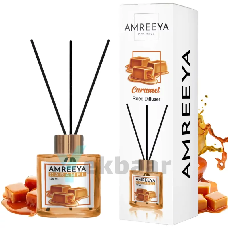 خوشبو کننده هوا آمریا Amreeya رایحه کارامل Caramel حجم 120ml
