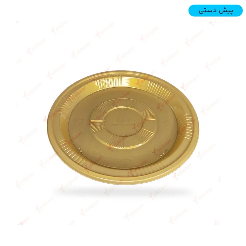 پیش دستی یکبار مصرف - رنگ طلایی - بسته 25 عدد - ارزان ترین قیمت - ارسال سریع