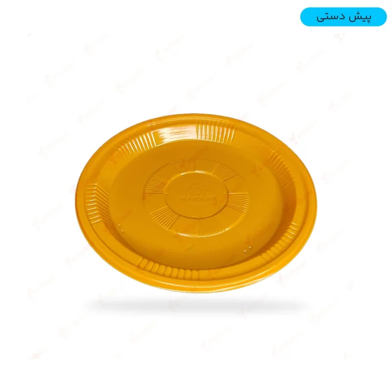 پیش دستی یکبار مصرف رنگ نارنجی بسته 25 عدد برند پرهام پیام