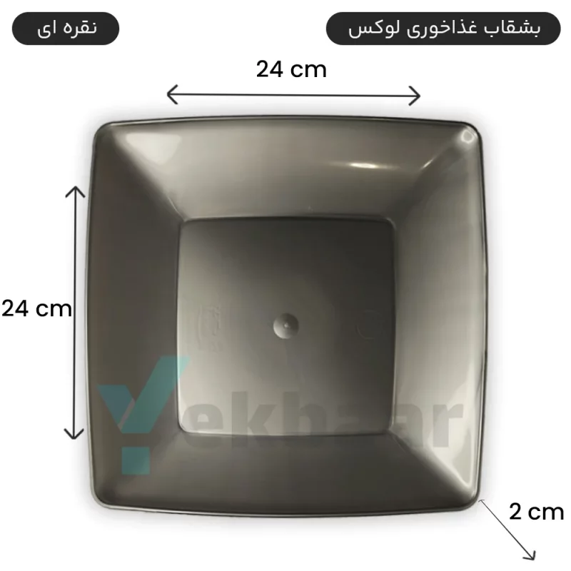 بشقاب یکبار مصرف غذا خوری - مدل لوکس - رنگ نقره ای - تعداد 6 عدد - ارسال سریع و ارزان ترین قیمت