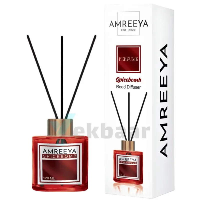 خوشبو کننده هوا آمریا Amreeya رایحه اسپایس بمب Spice Bomb بمب ادویه حجم 120ml