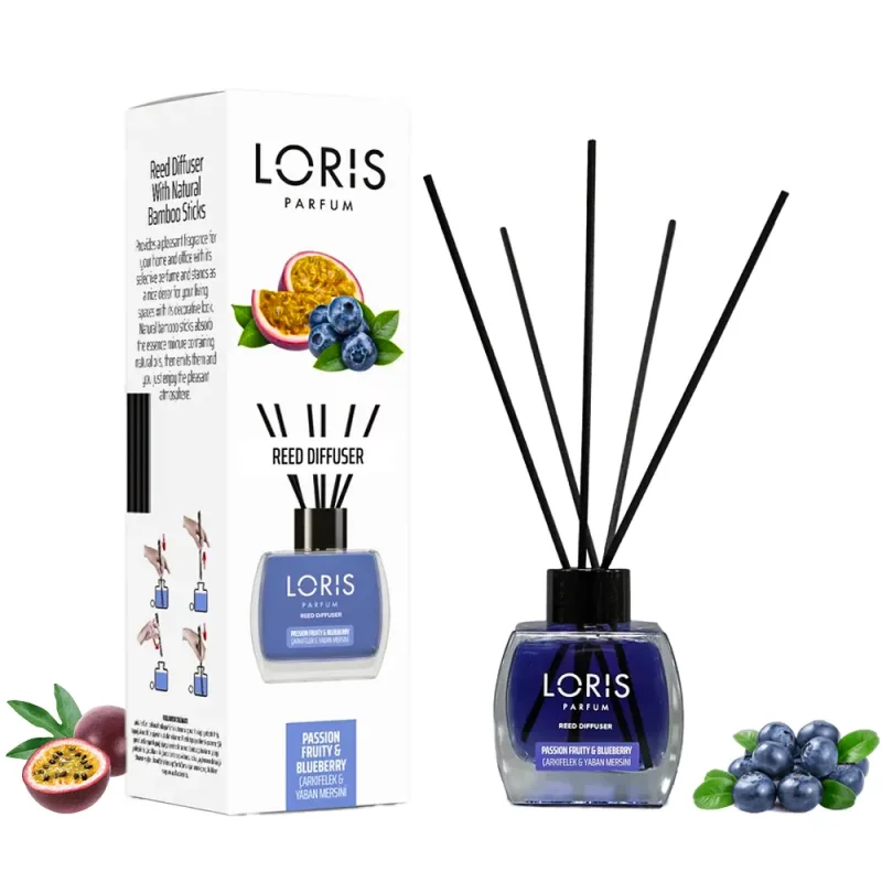 خوشبو کننده هوا لوریس LORIS مدل بلوبری و پشن فروت Blueberry & Passion Fruit حجم 120ml