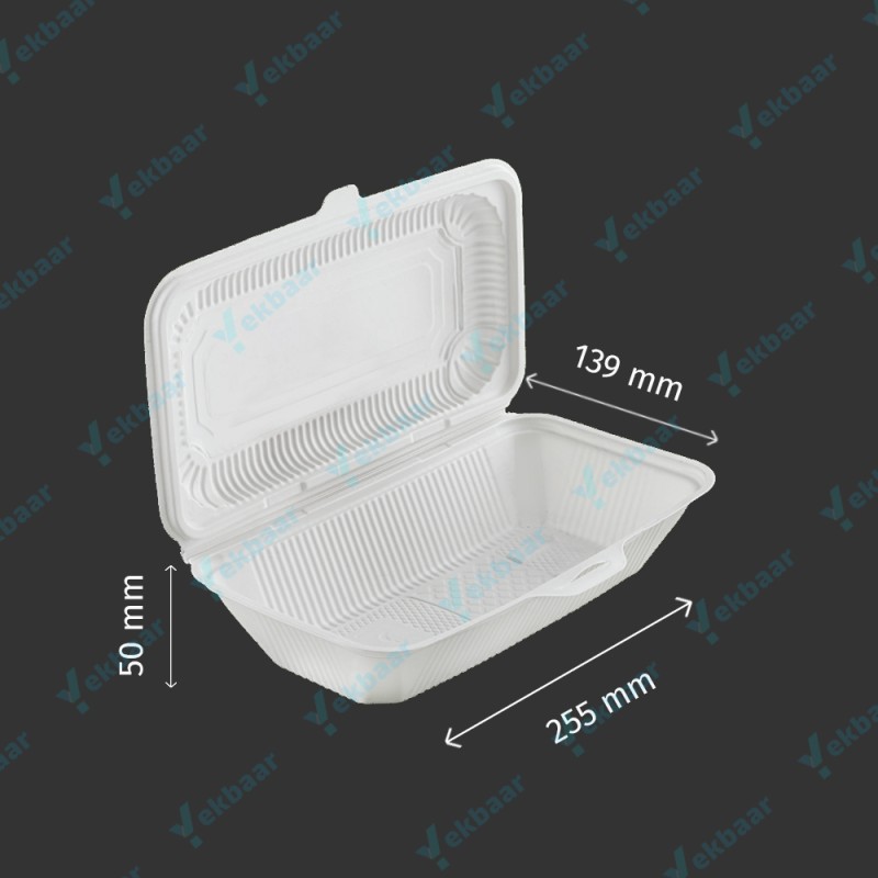 ظرف غذا گیاهی درب دار دو پرسی  1200 - برند آملون بسته 25 عددی - قیمت 12000