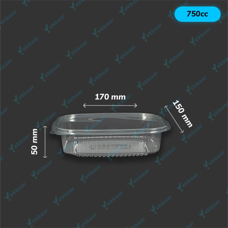 ظرف یکبار مصرف درب دار - مدل دلی 750 سی سی - برند پرشیا  - بسته 25 عددی