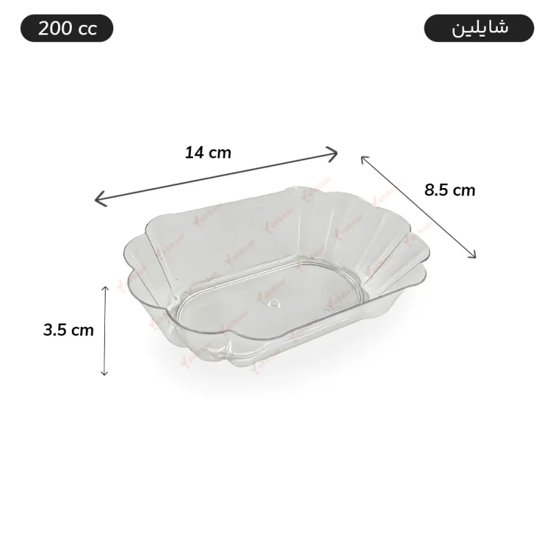 ظرف دسری یکبار مصرف مدل  شایلین 200 cc تعداد 6