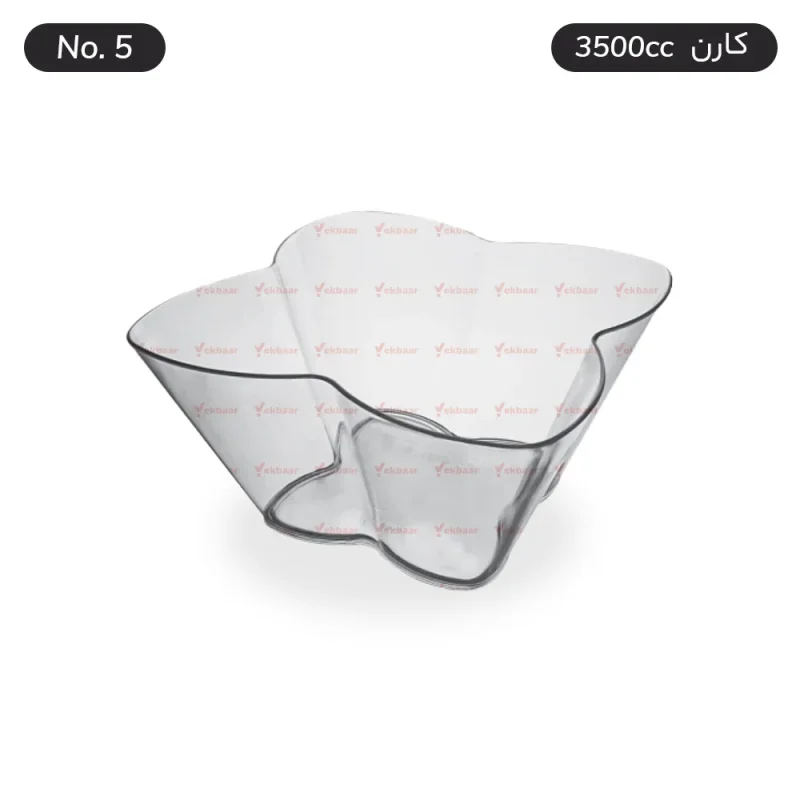 ظرف اسنک یکبار مصرف کارن شماره پنچ حجم 3500cc