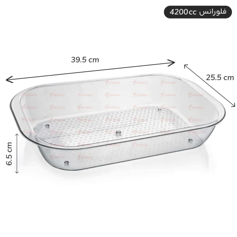 دیس گود یکبار مصرف - مدل پیرکس فلورانس - سایز 4200cc - ارزان ترین قیمت و ارسال سریع