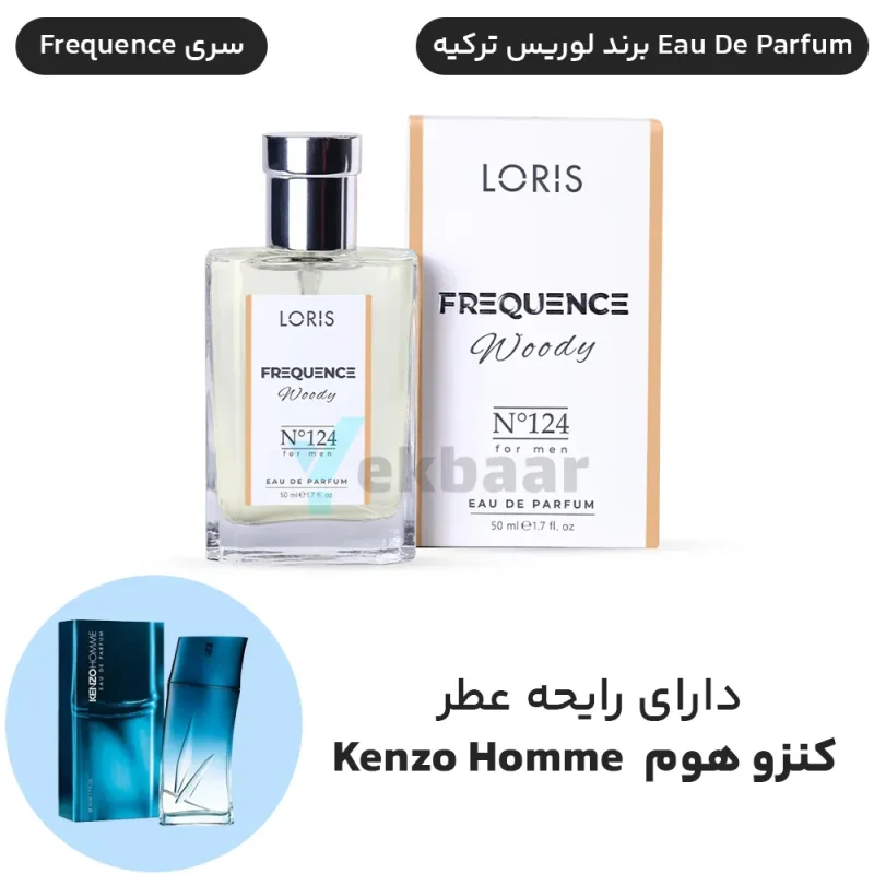 عطر کنزو هوم Kenzo Homme ادوپرفیوم لوریس ترکیه Loris N124 E-124 مردانه 50 میل