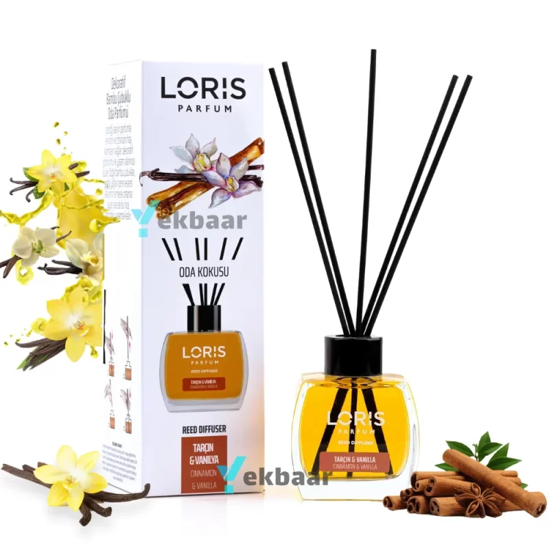 خوشبو کننده هوا لوریس LORIS رایحه وانیل و دارچین Cinnamon & Vanilla (وانیل و سینامون) حجم 120ml