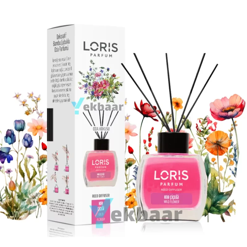 خوشبو کننده هوا لوریس LORIS رایحه گل وحشی Wild Flower (وایلد فلاور) حجم 120ml
