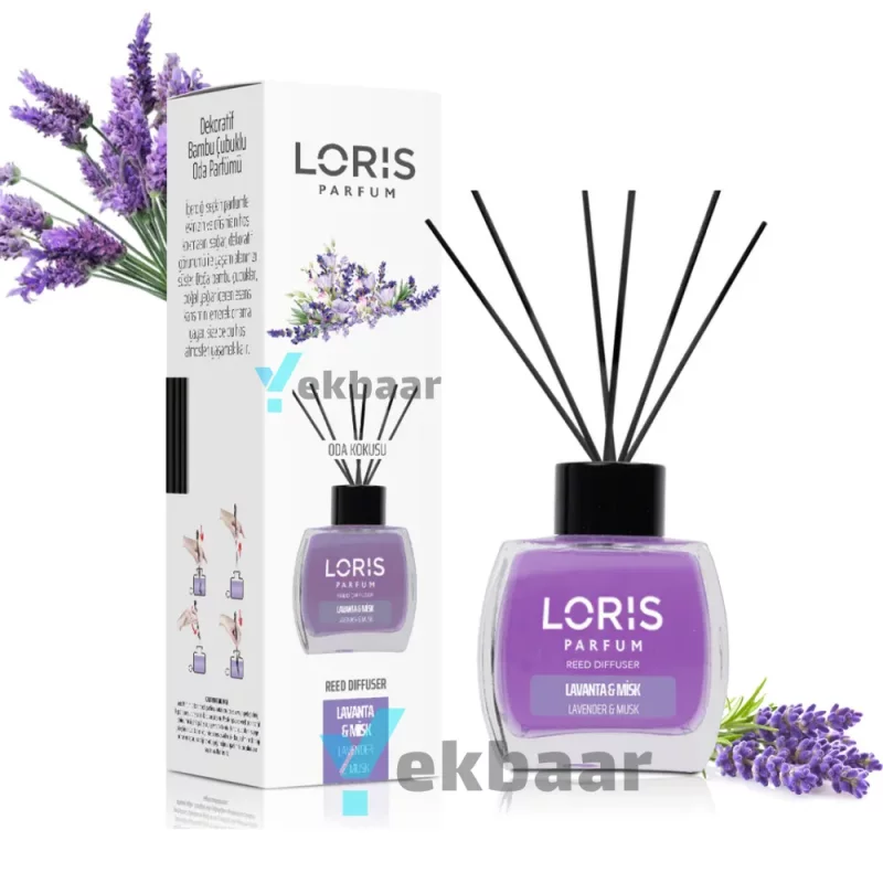 خوشبو کننده هوا لوریس LORIS رایحه لوندر و مشک Lavender & Musk (اسطوخودوس و مشک) حجم 120ml