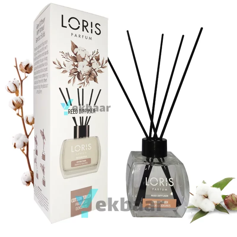خوشبو کننده هوا لوریس LORIS رایحه پنبه Cotton Touch کتان تاچ حجم 120ml