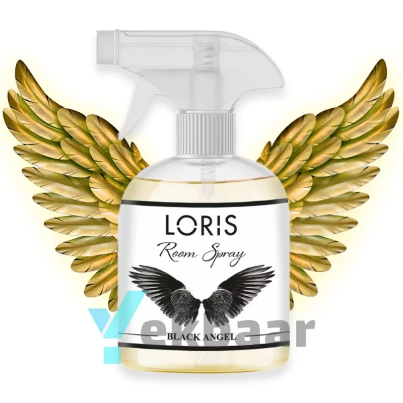 اسپری خوشبو کننده هوا لوریس LORIS مدل فرشته سیاه Black Angel بلک انجل ملک انجل سیاه حجم 500ml