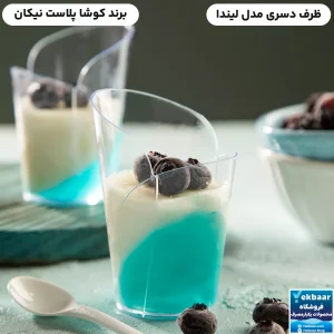 خرید ارزان ظرف دسری یکبارمصرف مدل لیندا 100 سی‌سی 12 عددی - برند کوشا پلاست