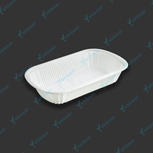 ظرف غذا بیضی گیاهی آملون - بسته 25 عدد