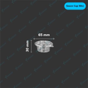 پیاله سسی درب دار یکبار مصرف سایز 50 سی سی تعداد 50 عدد
