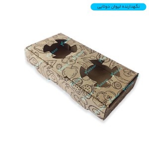 کاپ هولدر دوتایی بیرون بر طرح‌دار - 100 عددی