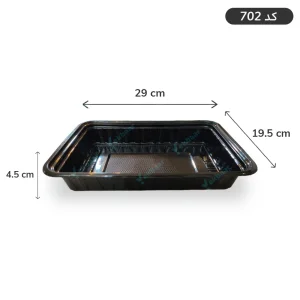 ظرف یکبار مصرف ترموفرمینگ تک خانه کد 702 درب دار 6 عددی