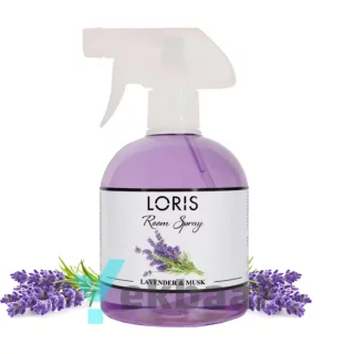 اسپری خوشبو کننده هوا لوریس LORIS مدل لوندر و مشک Lavender & Musk اسطوخودوس و مشک حجم 500 میل