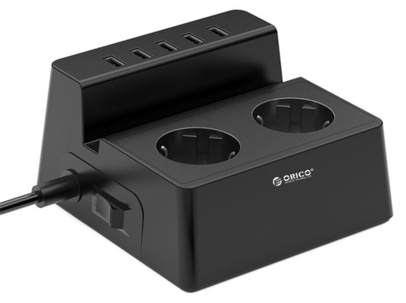 چند راهی 2 سوکت و 5 یو اس بی اوریکو Orico 2 AC with 5 USB Charging Port ODC-2A5U-V1-EU