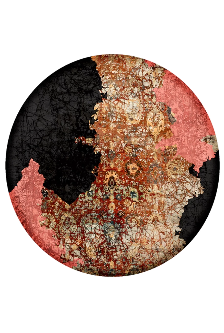 فرشینه گرد و مدرن هال و پذیرایی برند رویان کد F25