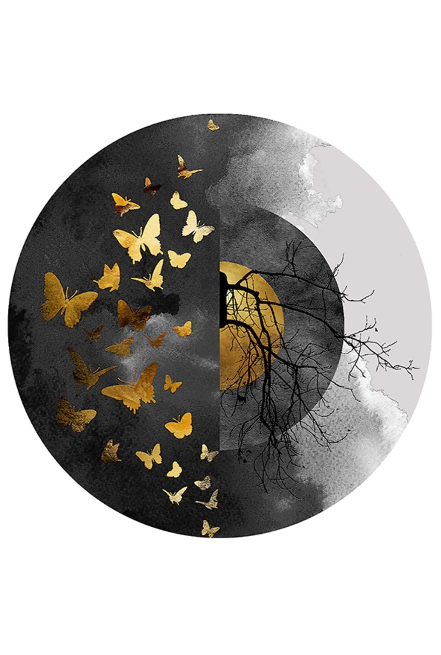 فرشینه گرد و مدرن هال و پذیرایی برند رویان کد F14