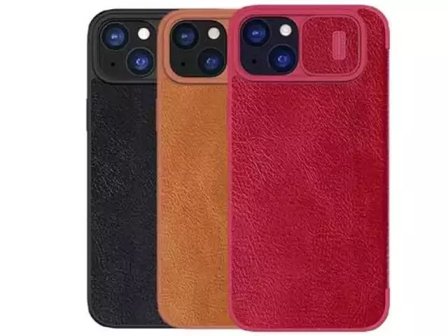 کیف کلاسوری آیفون 15 نیلکین Nillkin Apple iPhone 15 Qin Pro leather case