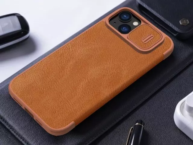 کیف کلاسوری آیفون 15 نیلکین Nillkin Apple iPhone 15 Qin Pro leather case