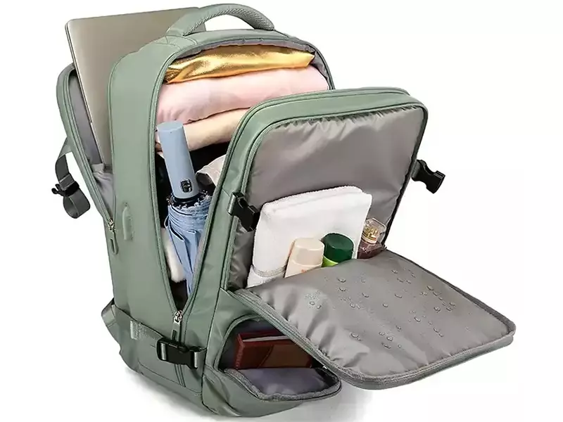 کوله پشتی لپ تاپ 17 اینچ ضدآب مسافرتی یو اس بی دار بنج  رنگ مشکی Bange BG-1800