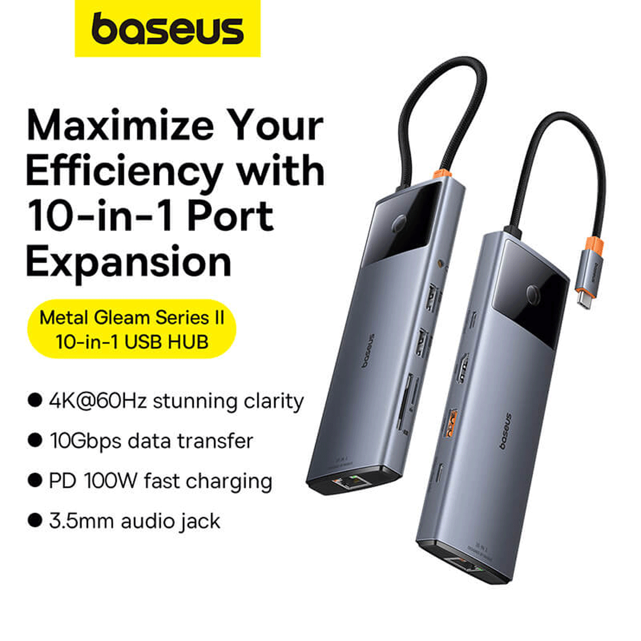 هاب تایپ سی 10 پورت بیسوس BS-OH084 B00061800812-00