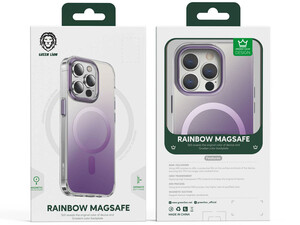 قاب مگ سیف آیفون 14 رنگین کمانی گرین Green Lion GNRBWMS14 Rainbow Magsafe Case iPhone 14