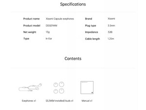 خرید هندزفری سیمی با جک 3.5 میلی‌متری شیائومی Xiaomi Capsule Earphones DDQ01WM