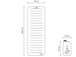 قیمت تشک بادی اتوماتیک شیائومی Xiaomi pm2-01 Automatic inflatable sleeping mat sigle