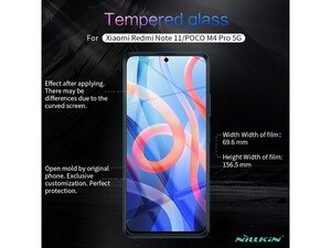 محافظ صفحه نمایش شیشه‌ای نیلکین Nillkin Xiaomi Redmi Note 11/POCO M4 Pro 5G H+Pro Anti-Explosion Glass Protector