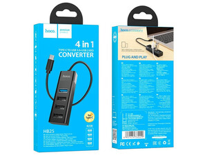 هاب تایپ سی 4 پورت هوکو HOCO HB25 4 Port USB HUB TYPE-C to USB 3.0