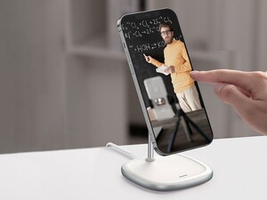 استند شارژر وایرلس بیسوس Baseus Swan Magnetic Desktop Bracket Wireless Charger