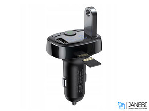 شارژر فندکی با قابلیت پخش موسیقی و تماس و کارتخوان بیسوس Baseus T-Type Bluetooth Car Charger