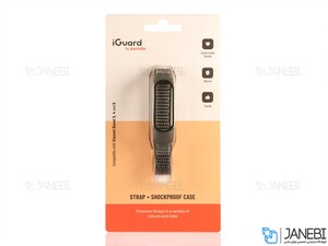 بند نایلونی دستبند سلامتی می بند 3/4/5 پورودو Porodo iGuard Xiaomi mi band 3/4/5 Strap + ShockProof Case