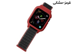 بند نایلونی اپل واچ سری 3/4/5 سایز 38/40 میلی متر پورودو Porodo iGuard Apple Watch 3/4/5 38/40mm Strap + ShockProof Case