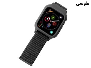 بند نایلونی اپل واچ سری 3/4/5 سایز 38/40 میلی متر پورودو Porodo iGuard Apple Watch 3/4/5 38/40mm Strap + ShockProof Case