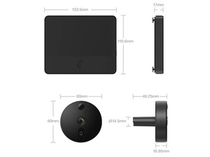 فروش زنگ تصویری شیائومی Xiaomi  LSC-M1S smart cat eye 1s video doorbell