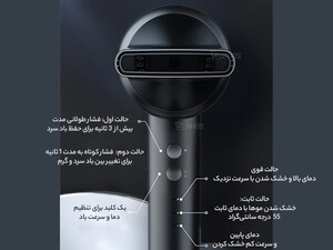 کیفیت سشوار یون منفی شیائومی Xiaomi Showsee A8 Negative Ion Hair Dryer