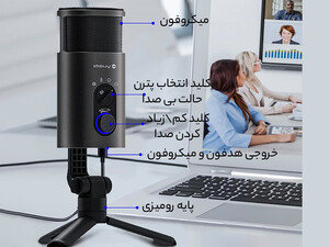 میکروفون کنفرانس شیائومی Xiaomi Yuemi YMMKF006 USB live game anchor conference microphone