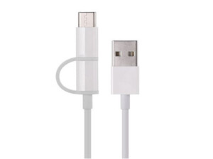 کابل شارژ و انتقال داده دو سر شیائومی Xiaomi Micro USB And Type-C Cable SJX02ZM