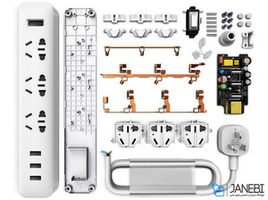 چند راهی و شارژر شیائومی 3 سوکت و 3 یو اس بی Xiaomi QMCXB33CH Smart Power Strip