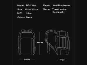 فروش کوله پشتی ضد آب بنج BANGE BG-7690 Backpack Bag Waterproof Laptop Backpack