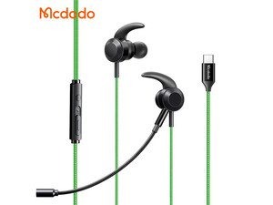 هندزفری سیمی گیمینگ حرفه‌ای تایپ‌سی مک‌دودو Mcdodo USB Type-C Gaming Earphones HP-1340