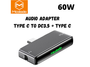 مبدل تایپ سی به جک 3.5 میلیمتری مک دودو  Mcdodo Audio Adapter Type C to Jack 3.5mm 60W CA-7660